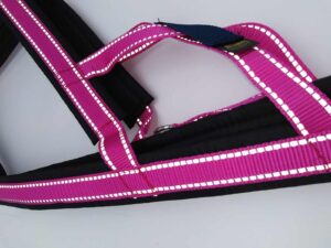 Harnais Dogsport X-Back Pulling (rose réfléchissant)